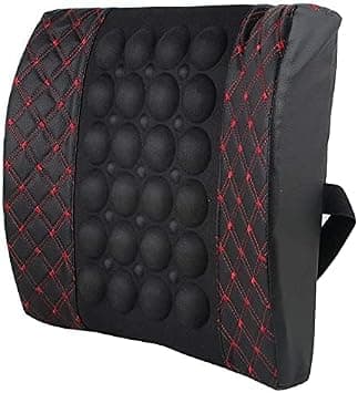Car Electric Massage Cushion Lumbar Support Pillow - Vibrating Massager for Seat Back Pain Relief, Adjustable Speed Wired Remote, 59in Cord for All Vehicles (Black) على Amazon.ae - متتبع الأسعار