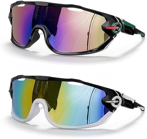 2 Pcs Sport Running Sunglasses for Men & Women, Lightweight Compact Rainbow Shades with UVA/UVB Protection, Secure Fit Glasses for Cycling, Motorcycle and All Outdoor Activities on Amazon.ae - Price Tracker