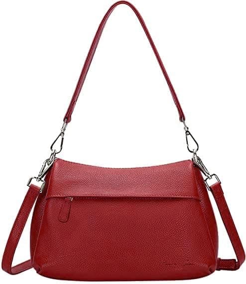 Hudson & James Designer Genuine Leather Women Ladies Travel Satchel Everyday Crossover Cross body Work iPad Shoulder Handbag Bag, Red, 30 x 13 x 16 cm on Amazon.ae - Price Tracker