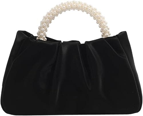 Beatfull Evening Purse Women Small Pearl Handbags Soft Leather Ruched Bag Wedding Bridal Clutch Party Prom Crossbody Purses on Amazon.ae - Price Tracker