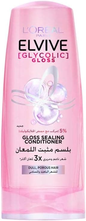 L’Oreal Paris Elvive Glycolic Gloss Conditioner, 5% Gloss Complex with [Glycolic Acid], 200 ml on Amazon.ae - Price Tracker