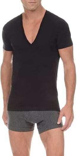 2(X) IST Men's Pima Cotton Slim Fit Deep V-Neck T-Shirt Underwear - Best Deal Finder