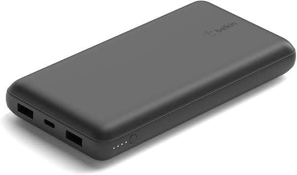 Belkin USB C Portable Charger 20000 Mah, 20K Power Bank With Type Input Output Port And 2 A Ports Included To Cable For Iphone, Galaxy, More – Black على Amazon.ae - متتبع الأسعار