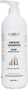 GLOSSY PROFESSIONAL KERATIN SHAMPOO HAIR REPAIR SYSTEM ACTIVE AND MOISTURIZING-1000ML on Amazon.ae - Price Tracker