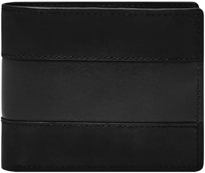 Fossil Men's Everett Leather Bifold Wallet 11.5 cm L x 2.6 cm W x 9.6 cm H - متتبع أسعار Amazon.sa