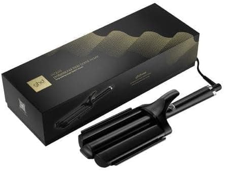 ghd - ghd Wave Curler - Professional Curler (Black) - Triple Waver - Create long lasting beach waves in 3-5 seconds - Wavy mermaid easy and fast - Ideal for all hair types and lengths - Best Deal Finder