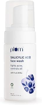 Plum 1% Encapsulated Salicylic Acid Foaming Face Wash|Fights Active Acne,Blackheads&Breakouts|With Glycolic Acid&Fruit Ahas|All Skin Types|Creamy Face Cleanser For Women&Men|100% Vegan|110 Ml - Best Deal Finder