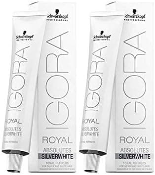 Schwarzkopf Pack of 2 Schwarzkopf Igora Royal Absolutes Silver White Slate Grey 60 ml على Amazon.ae - متتبع الأسعار
