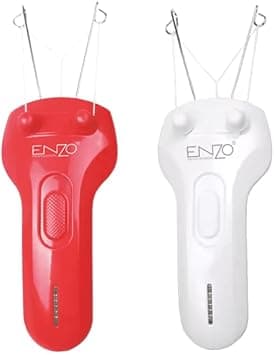ENZO EN-6089 Electric Cotton Thread Body & Facial Hair Removal Epilator for Women - Precision Hair Removal with Gentle, Effective Results, 220-240V,(WHITE) على Amazon.ae - متتبع الأسعار