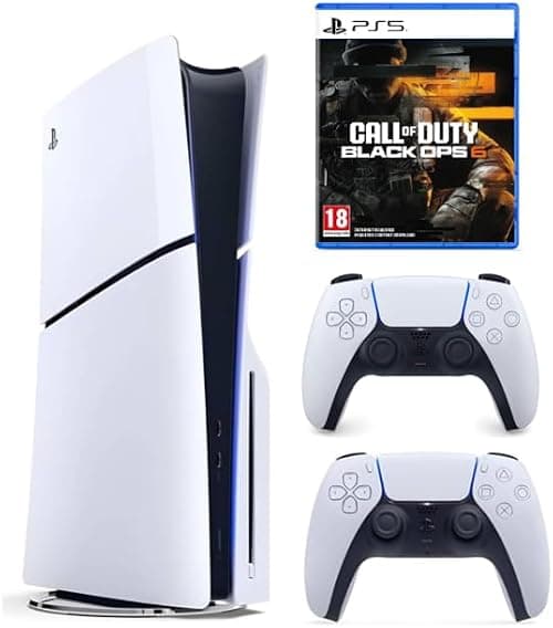 Sony PlayStation 5 Slim Disc Console with Extra Dualsense White Controller + Call of Duty: Black Ops 6 - International Version on Amazon.ae - Price Tracker