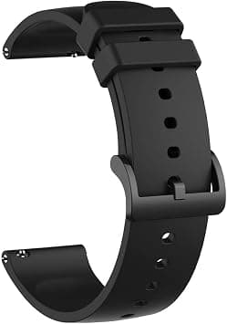 INEFABLE 20mm SmartWatch Strap Compatible with Amazfit GTS 2 Mini, Amazfit Bip/Bip U/Pro/Lite, Bip S, Amazfit GTS/ 2/2e, Samsung Galaxy Watch 4/ Watch 5 for All 20mm Watches (Black-Pack of 1) - Best Deal Finder