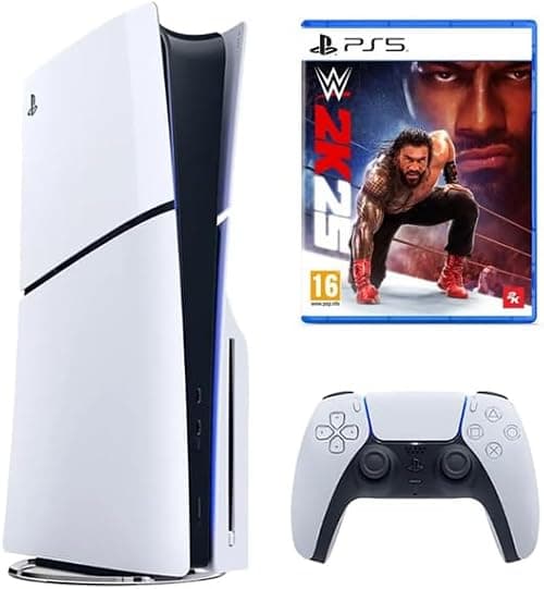 Sony PlayStation 5 Slim Disc Console + WWE 2K25 - International Version on Amazon - Best Deal Finder