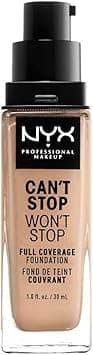 NYX PROFESSIONAL MAKEUP Can'T Stop Won'T Stop Full Coverage Foundation, Natural 07, 07 Natural, 1 Fl Oz (Pack Of 1) on Amazon.ae - Price Tracker