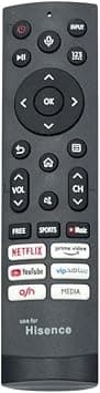 BURAQ Hisense Smart TV Remote - ERF3F90H Replacement Remote Control Compatible For Hisense Android TV U8G Series 65U8G - متتبع أسعار Amazon.sa