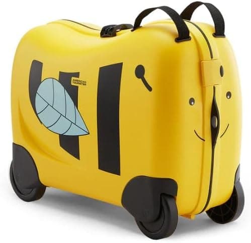 American Tourister SC Skittlenxt Suitcase Cabin Size, Hard Top, Polypropylene, Yellow|28L Capacity|2 Side Locks / 2-Wheel Roller|Bee Design for Playful Style|Cross Ribbons - 3 Years Global Warranty on Amazon.ae - Price Tracker