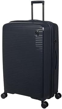 IT Luggage Spontaneous | Hard Shell Travel Bag Suitcase | Lightweight Expandable Trolley Luggage Bag with 8x 360° Spinner Wheels Combination Lock Front Pocket Organized Cabin Bag (Blueberry, 31") on Amazon.ae - Price Tracker