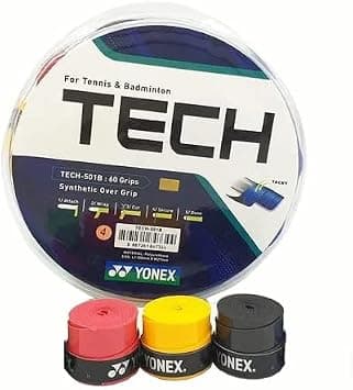YONEX Tech-501B Synthetic Badminton Over Grip (Pack of 3), Multicolour - Best Deal Finder