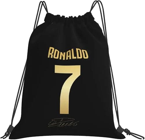 EZB Ronaldo Drawstring Bag Football Legend Ronaldo Number 7 36 x 30 cm Midi Size Versatile for Sports Fitness Lunch Holiday Beach Football Pump Bag on Amazon.ae - Price Tracker