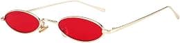 MEETSUN Retro Vintage Cat Eye Sunglasses Narrow Small Oval Glasses Petals Shape Curved Temple Design - Best Deal Finder