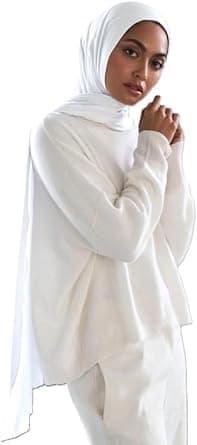 Premium Jersey Hijab Shawl, Cotton Blend, 180cm x 90cm, Soft Stretch Headwrap - Amazon.ae Price Tracker