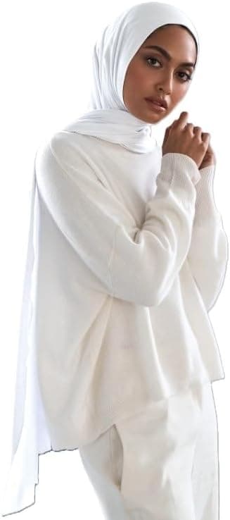Premium Jersey Hijab Shawl, Cotton Blend, 180cm x 90cm, Soft Stretch Headwrap - Amazon.ae Price Tracker