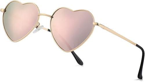 Polarized Heart Sunglasses for Women Fashion Lovely Style Metal Frame UV400 Protection Lens on Amazon.ae - Price Tracker
