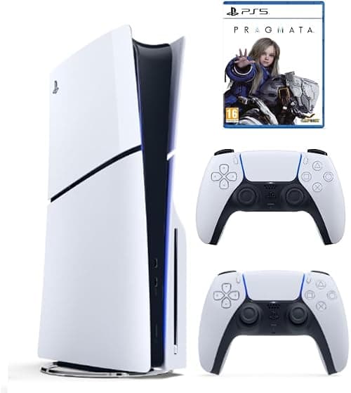 Sony PlayStation 5 Slim Disc Console with Extra Dualsense White Controller and Pragmata - International Version on Amazon.ae - Price Tracker