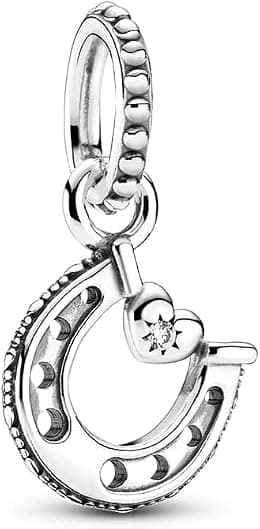 Pandora Moments Women's Sterling Silver Good Luck Horseshoe Dangle Charm - Best Deal Finder