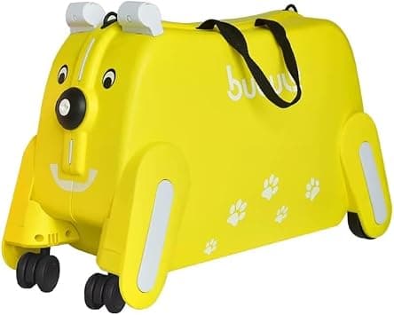 Kids Ride-On Suitcase, Yellow Dog Design with Wheels, Travel Luggage with Carry Strap on Amazon.ae - Price Tracker