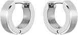 BOSS Jewelry Men's ODELL Collection Hoop Earrings in Stainless Steel - Available in silver or gold version - Best Deal Finder