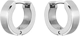 BOSS Jewelry Men's ODELL Collection Hoop Earrings in Stainless Steel - Available in silver or gold version - Best Deal Finder