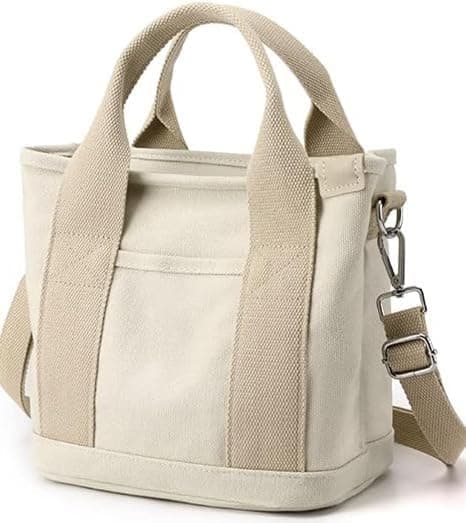 Tuobo Small Tote Bag with Zipper, 2024 Canvas Multi-Pocket Crossbody Bag Shoulder Bag Satchel Hobo Bag Messenger Bag على Amazon.ae - متتبع الأسعار