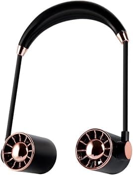 Black 2026 Portable Neck Fan with 360 Degree Free Rotation Airflow, Rechargeable Usb Personal Fan 3 Speeds Ultra Quiet, Wearable Cooling Device for Travel Office Outdoor Use on Amazon.ae - Price Tracker