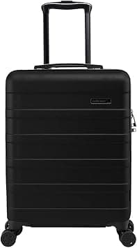 Cabin Max - Lightweight Anode Hand Suitcase with Hard Shell, Black, 55 x 40 x 20 cm, Suitcase على Amazon.ae - متتبع الأسعار