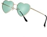 Polarized Heart Sunglasses for Women Fashion Lovely Style Metal Frame UV400 Protection Lens - Best Deal Finder