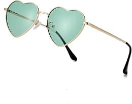 Polarized Heart Sunglasses for Women Fashion Lovely Style Metal Frame UV400 Protection Lens - Best Deal Finder