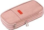 Arnuixty Large Storage Pencil Case Pen Bag with Zipper Big Capacity Pouch Organizer for Office Travel Holder Box, Dark Pink, 8.66 x 4.13 x 2.56 inches, Travel - Best Deal Finder
