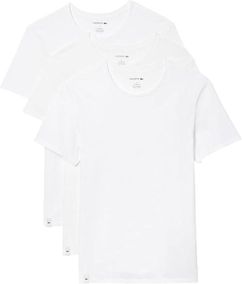 Lacoste Men's Essentials 3 Pack 100% Cotton Regular Fit Crewneck T-Shirts on Amazon.ae - Price Tracker