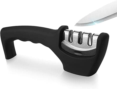 COOLBABY Professional Knife Sharpener, 3 Stage Manual Sharpeners for Sharpening Kitchen Knives, Ingenious Sharpening Tool with Anti-slip Base and Ergonomic Design. For Home Cooking and Chef. - Amazon.ae Price Tracker