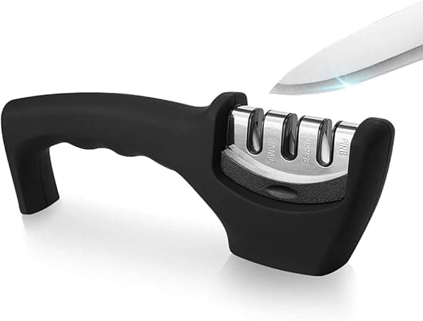 COOLBABY Professional Knife Sharpener, 3 Stage Manual Sharpeners for Sharpening Kitchen Knives, Ingenious Sharpening Tool with Anti-slip Base and Ergonomic Design. For Home Cooking and Chef. - Amazon.ae Price Tracker
