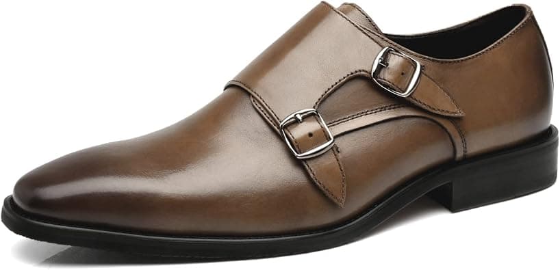 La Milano Men Dress Shoes Lace Up Oxford Classic Plain Toe Modern Formal Leather Shoes for on Amazon.ae - Price Tracker