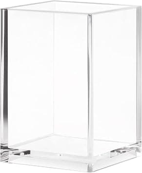 Pen Holder, Clear Acrylic Pencil Holder Makeup Brush Organizer Desk Pen Pot Stationery Organizer for Office Desk School, 6.5 * 6.5 * 10 cm(2.53 * 2.53 * 3.94 inch) على Amazon.ae - متتبع الأسعار
