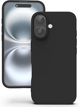 YATWIN Silicone Case for iPhone 16, Soft-Touch, Shockproof, DustProof, Antiskid Full Body Armour Phone Cover for Apple iPhone 16 - Black - Best Deal Finder