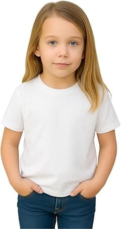 Kids Round Neck Girls T Shirt 170 GSM Pure Cotton Basic Colors - Amazon.ae Price Tracker