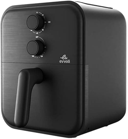 evvoli Air Fryer 3.8 Liters with Timer Temperature Adjustable Control and 8 Preset Programs, 1600W, EVKA-AF3801B, Black on Amazon.ae - Price Tracker