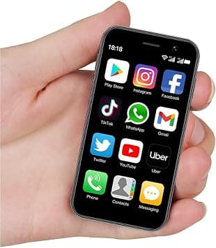Mini 4G Smartphone Unlocked, 3.0 Inch Dual Sim Quad Core Mini Phone Premium Child Phone Small Smartphone Student Pocket Cellphone, 2+16GB (Black) - متتبع أسعار Amazon.sa