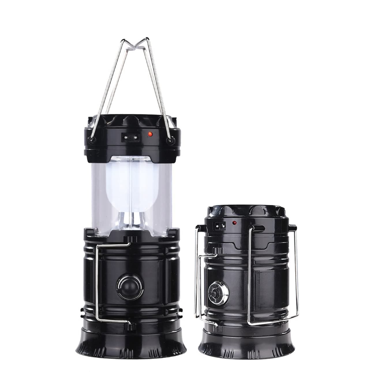 SKY TOUCH 2pcs Rechargeable Camping Lantern for Power Outages, Emergency Light for Home, Hiking, Camping Gear Accessories, Foldable and Portable for Emergency, Black on Amazon.ae - Price Tracker
