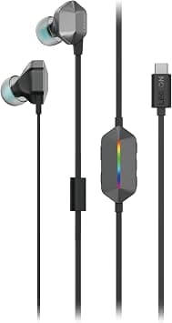 لينوفو سماعات داخل الاذن للالعاب باضاءة RGB من ليجن مع صوت محيطي USB-C E510-7.1، صوت عالي الدقة، وحدة تحكم مدمجة مع اضواء RGB - متوافقة مع الكمبيوتر والتابلت والجوال - متتبع أسعار Amazon.sa