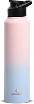 Speedex Stainless Steel 1 Litre Water Bottle for Fridge, School,Gym,Home,Office,Boys, Girls, Kids, Leak Proof(Dual-Pink-Blue Colour, Sipper Cap, Set of 1, 1000 ML) - Best Deal Finder