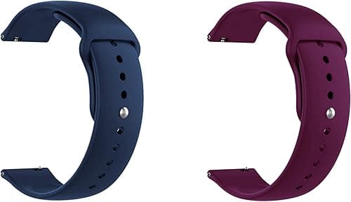 Quick Release Watch Band Compatible With Armani Exchange Drexler Axt2000 Silicone Watch Strap with Button Lock, Pack of 2 (Blue and Purple) on Amazon.ae - Price Tracker